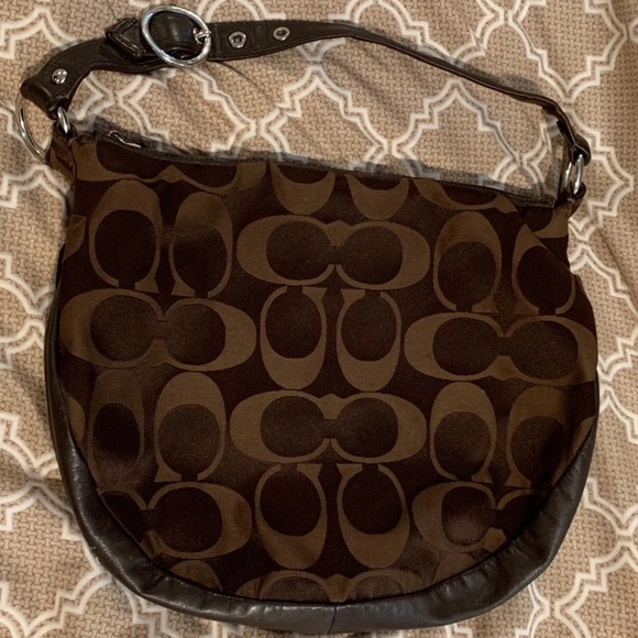 AUTHENTIC COACH 13642 ALI SIGNATURE SATEEN HOBO - Picture 5 of 8